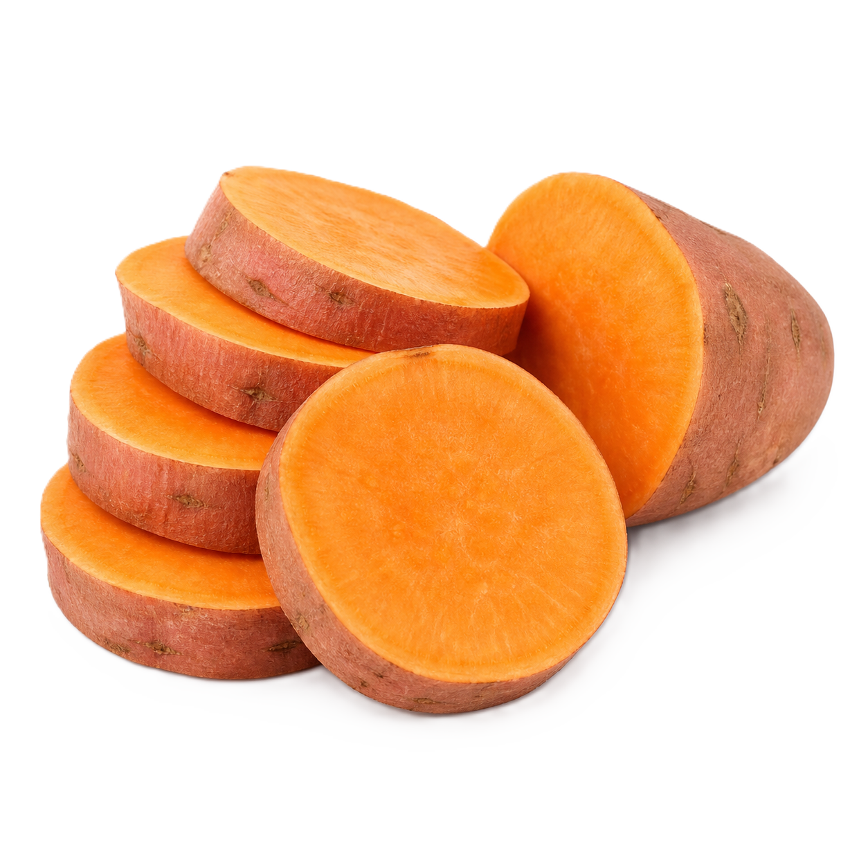 Sliced sweet potato